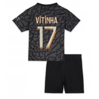 Echipament fotbal Paris Saint-Germain Vitinha Ferreira #17 Tricou Treilea 2023-24 pentru copii maneca scurta (+ Pantaloni scurti)